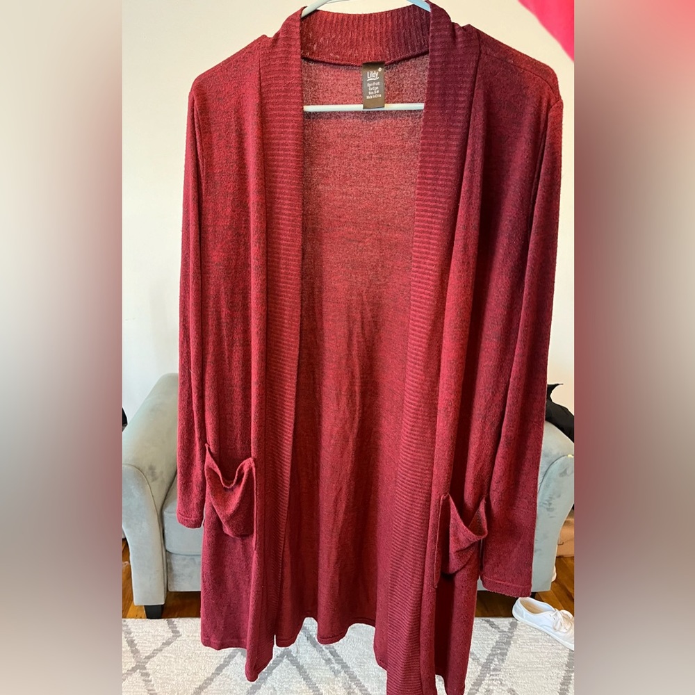 Burgundy Cardigan